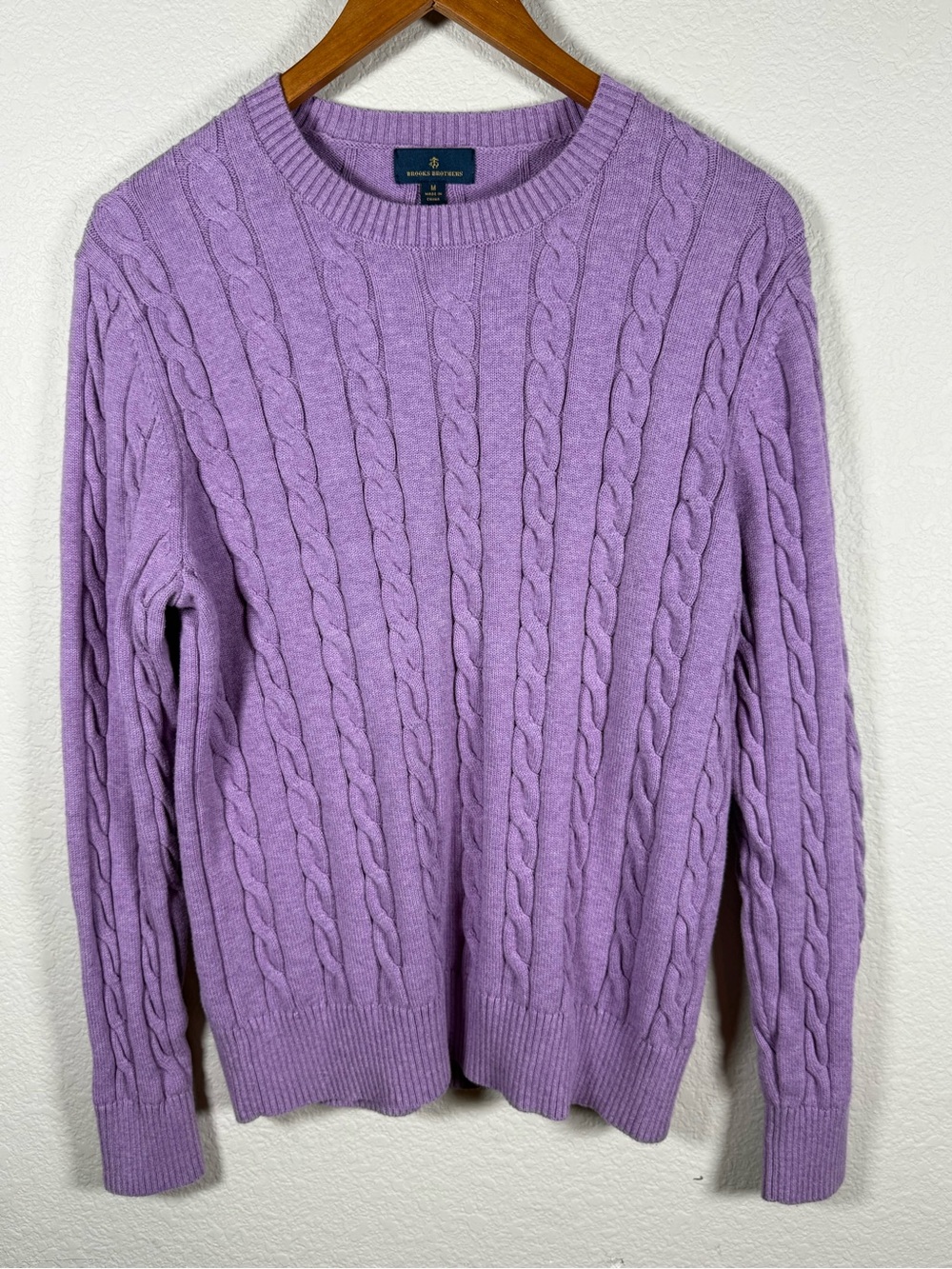 Brooks Brothers Lilac Cable Knit Crewneck Sweater. Stunning and soft 🤩🧡